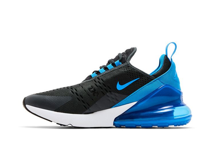 black and blue nike 270