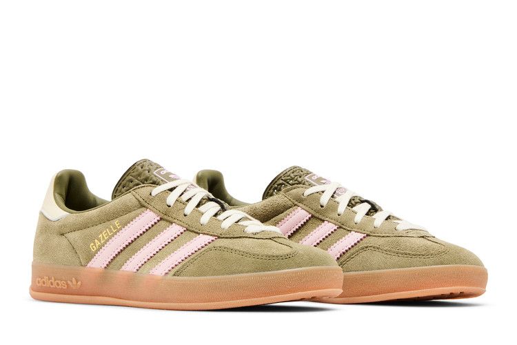 Adidas Wmns Gazelle Indoor 'focus Olive Clear Pink'