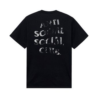 Buy Anti Social Social Club Thrashed Logo Flip Tee 'Black' - 0657