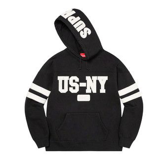 Buy Supreme US-NY Hooded Sweatshirt 'Black' - FW22SW26 BLACK | GOAT