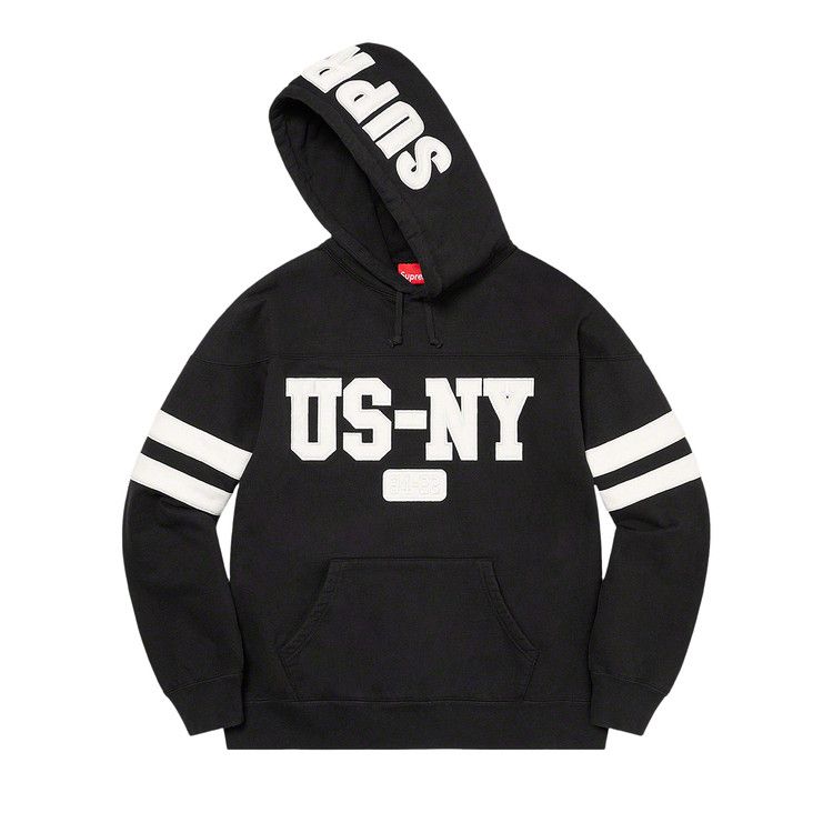 Buy Supreme US-NY Hooded Sweatshirt 'Black' - FW22SW26 BLACK | GOAT