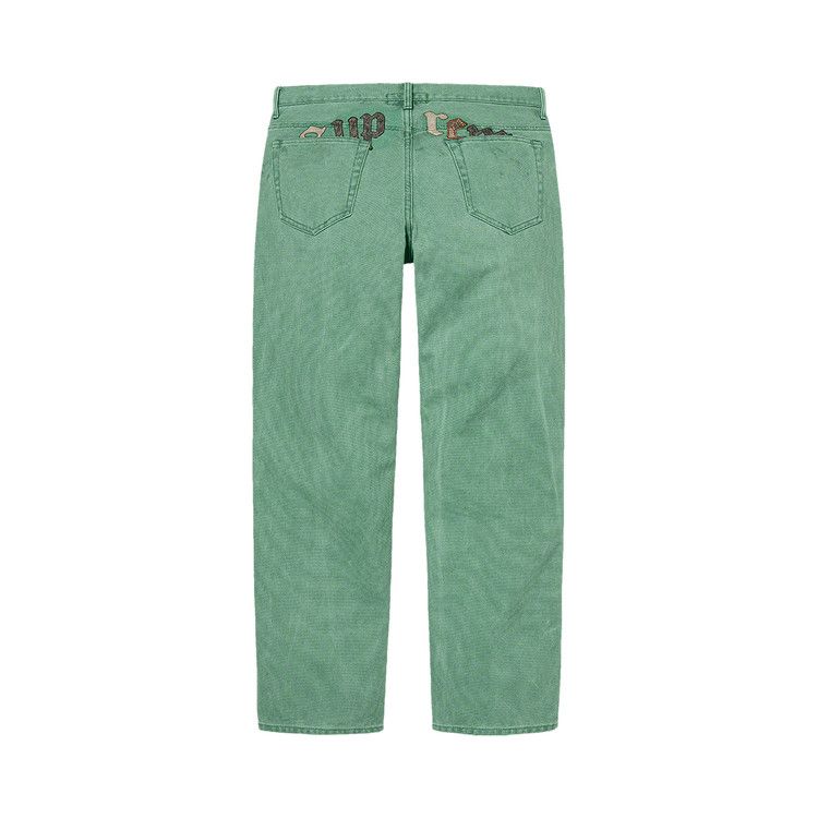 パンツ Supreme Regular Jean Green Supreme Regular Jean Overspray Green Men's - FW23 - US