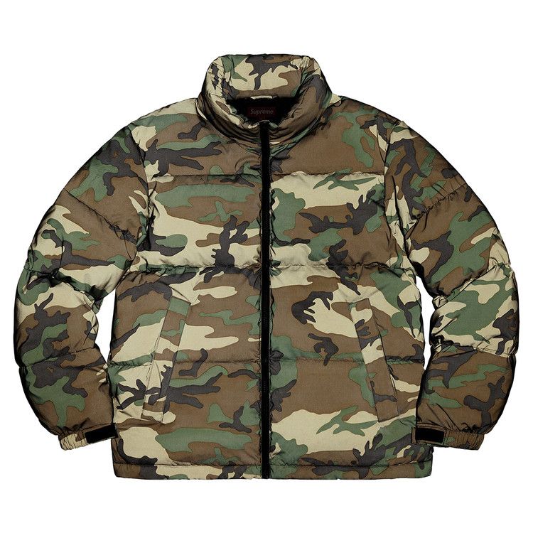 Supreme Reflective Camo Down Jacket Woodland Camo
