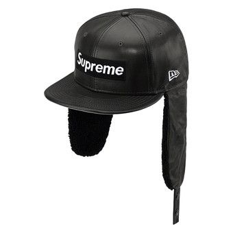 Buy Supreme Leather Earflap Box Logo New Era 'Black