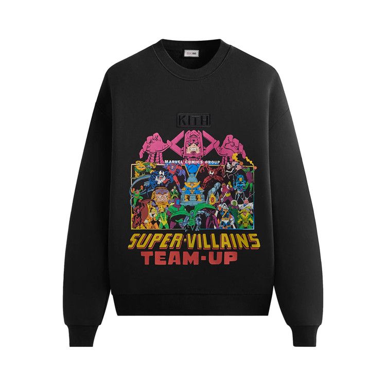Kith X Marvel Team Up Vintage Nelson Crewneck Black Price in India 