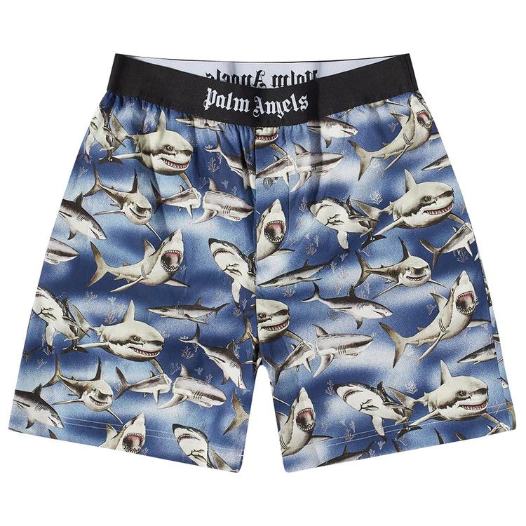 Palm Angels Sharks Easy Shorts 'blue Black'