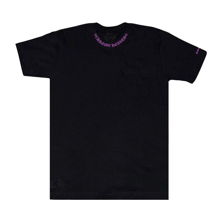 送料無料♪【CHROME HEARTS】NECK LOGO TEE \"WHITE/PURPLE\" chrome hearts Neck Script Tee - White/Purple | Garmentory