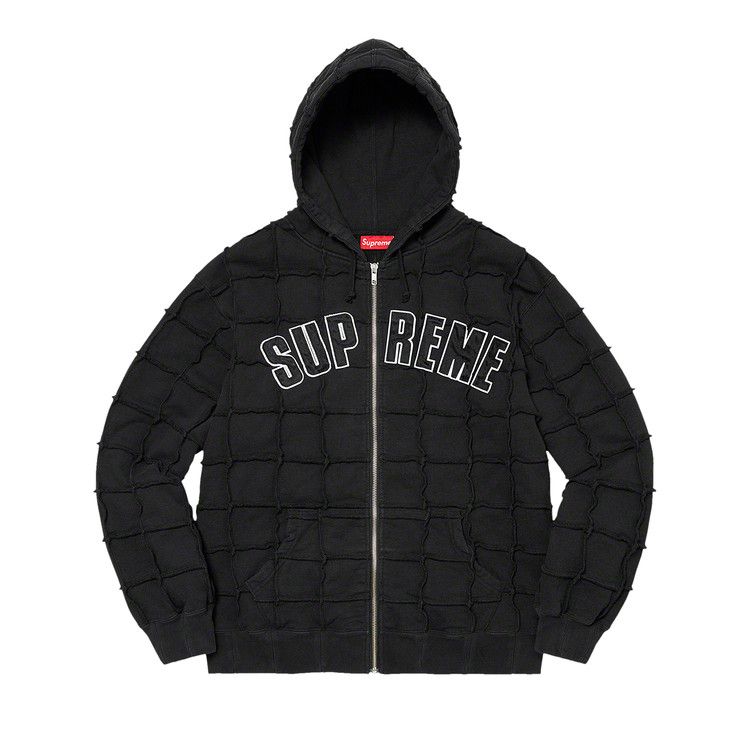 Buy Supreme Reverse Patchwork Zip Up Hooded Sweatshirt