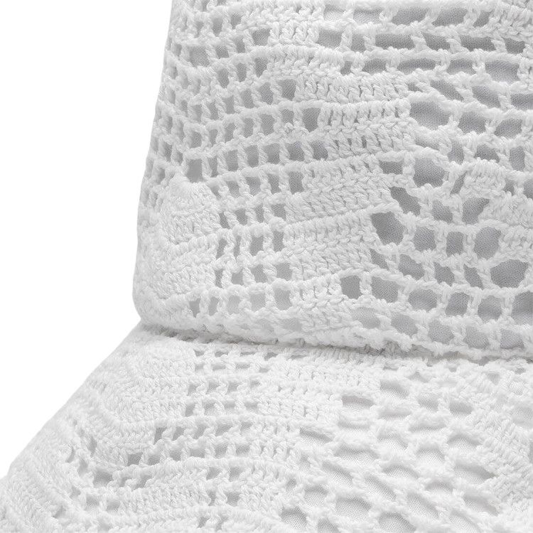 Comme des Garçons SHIRT Crochet Knit Bucket Hat 'White' — foto 4