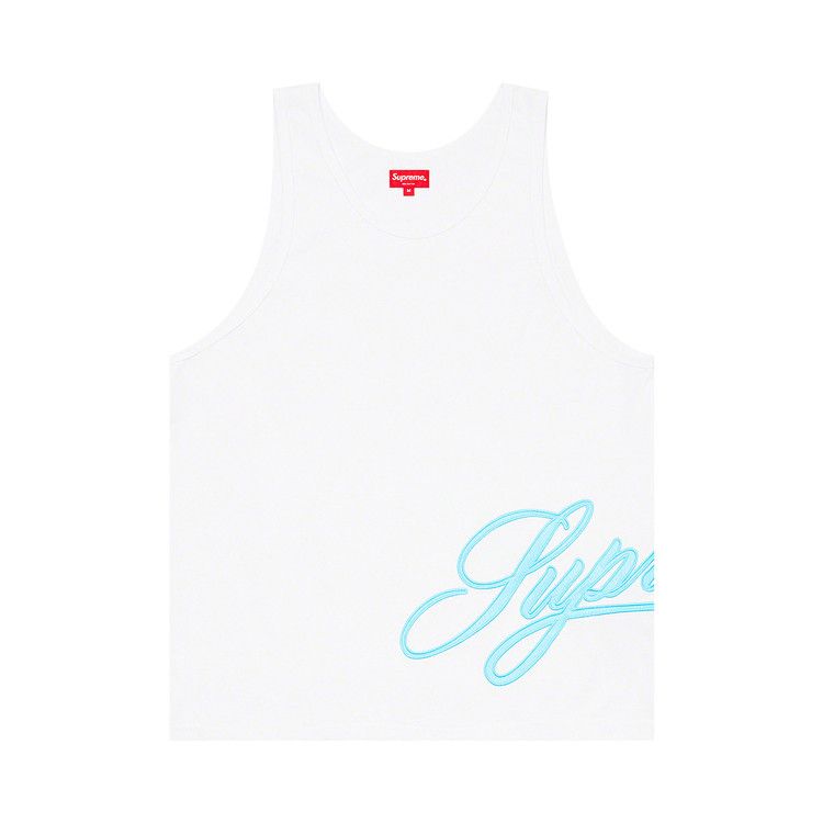 Buy Supreme Mesh Script Tank Top 'White' - SS21KN84 WHITE | GOAT