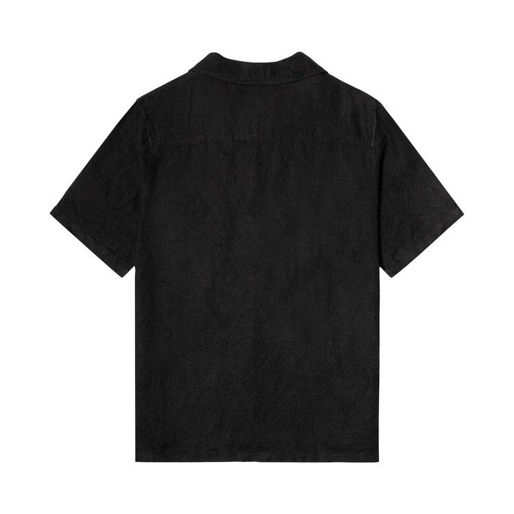 Stussy Diamond Jacquard Linen Shirt 'black'