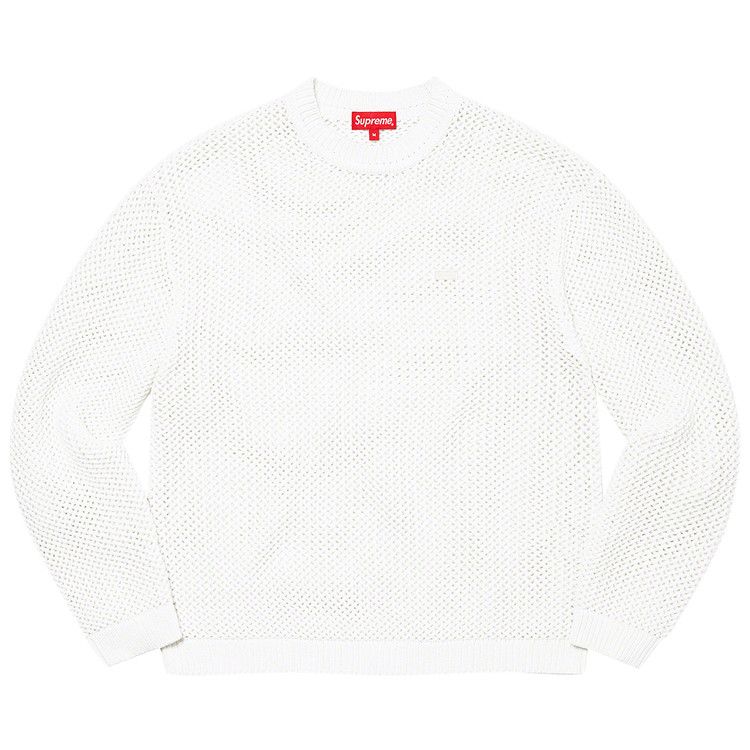 Buy Supreme Open Knit Smallbox Sweater 'White' - SS22SK16 WHITE | GOAT
