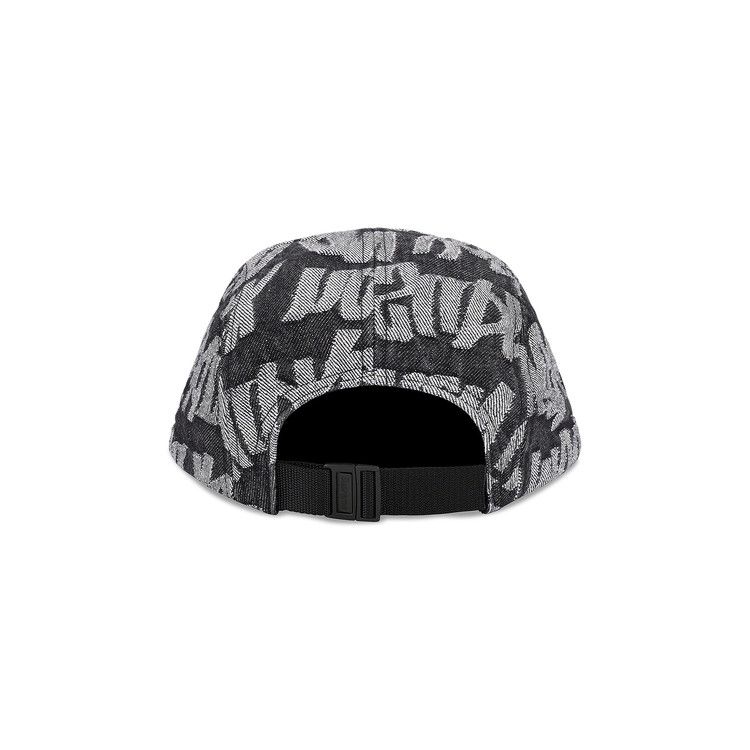Buy Supreme Fat Tip Jacquard Denim Camp Cap 'Black' - SS22H59