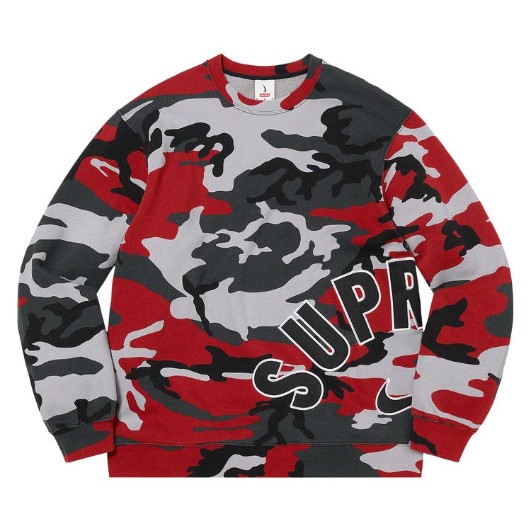 Supreme X Nike Arc Crewneck 'red Camo'