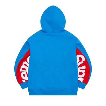 Buy Supreme Cropped Panels Hooded Sweatshirt 'Bright Blue