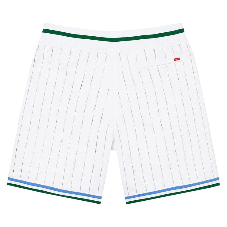 Buy Supreme Rhinestone Stripe Basketball Short 'White' - SS22SH25