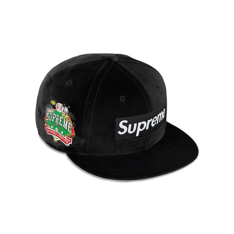 Supreme Velour Box Logo New Era (FW22) - $54