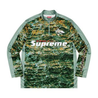 Buy Supreme Waves Zip Pullover 'Light Green' - SS22KN64 LIGHT