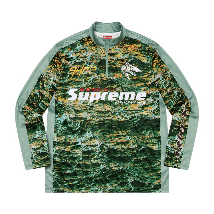 Buy Supreme Waves Zip Pullover 'Light Green' - SS22KN64 LIGHT