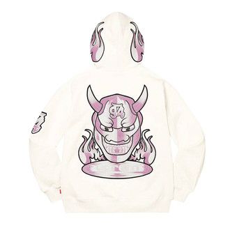 Buy Supreme Demon Zip Up Hooded Sweatshirt 'White' - SS22SW35