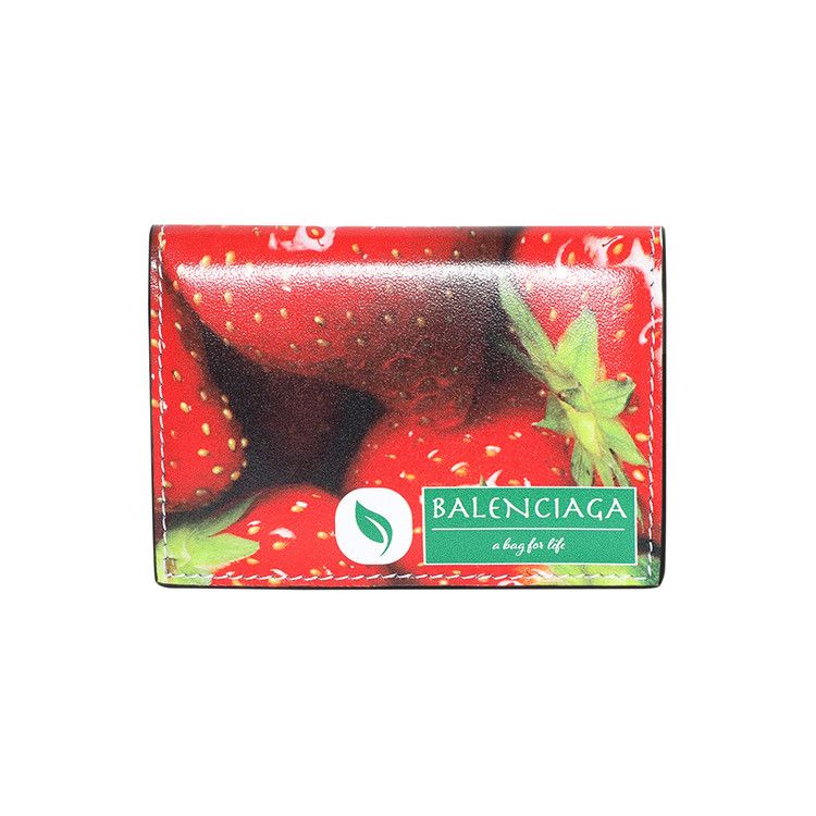Balenciaga Antwerp Mini Wallet Strawberry