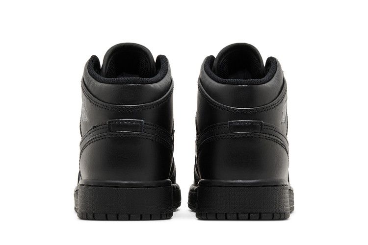 Air Jordan 1 Mid Gs Triple Black 2022