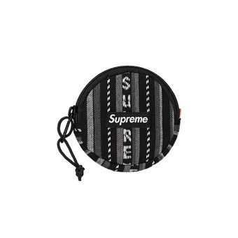 Buy Supreme Woven Stripe Coin Pouch 'Black' - SS20B14 BLACK | GOAT