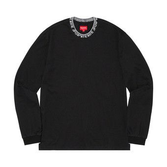 トップス supreme Collar Logo L/S Top black XL Buy Supreme Old English Collar Logo Long-Sleeve Top 'Black