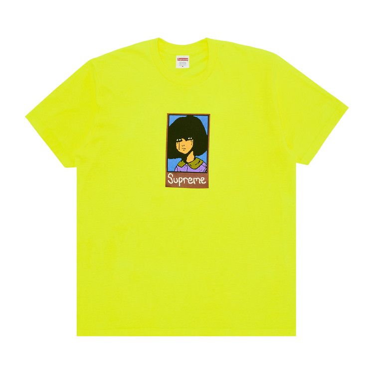 Tシャツ・カットソー Supreme Emo T-Shirt Khaki Buy Supreme Emo Tee 'Fluorescent Yellow' - FW24T28