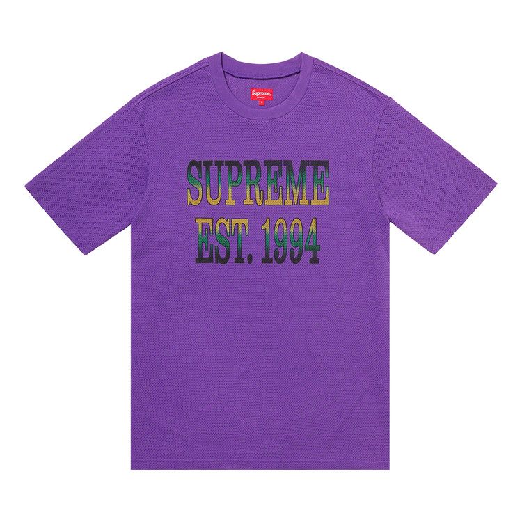 Supreme Cotton Mesh Logo Gradient Short-Sleeve Top 'purple'
