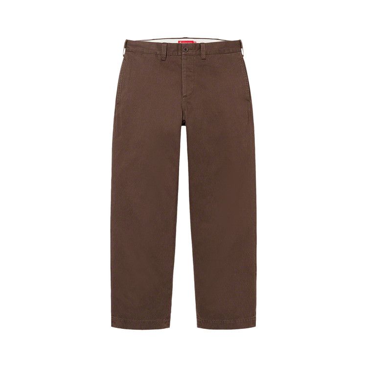 supreme パンツ chino 32 brown dark pants パンツ