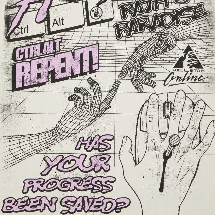 Hellstar Online T-Shirt 'white'