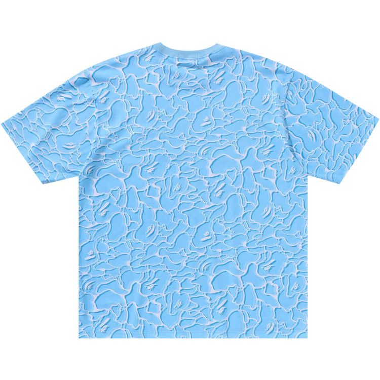 Bape Abc Sea Surface Camo Relaxed Fit T-Shirt Blue