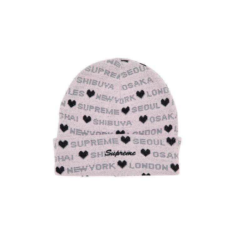 Buy Supreme Hearts Beanie 'Light Pink' - FW24BN48 LIGHT PINK | GOAT DE