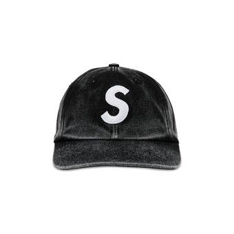帽子 Supreme Pigment Coated S Logo 6-P Black Supreme Pigment Coated S Logo 6-Panel (SS25) - $54