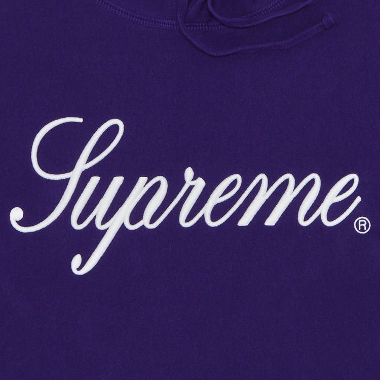 Supreme Embroidered Script Hoodie Purple