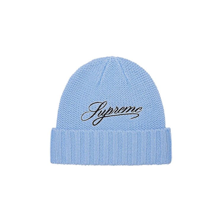 Buy Supreme Script Logo Beanie 'Light Blue' - FW21BN37 LIGHT BLUE