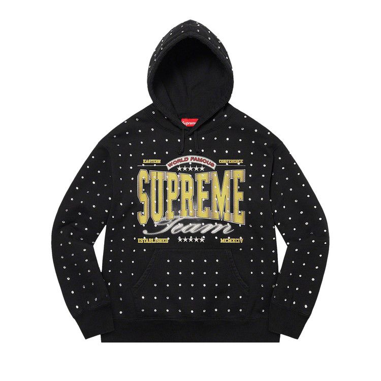 Supreme Rhinestone Hoodie Black