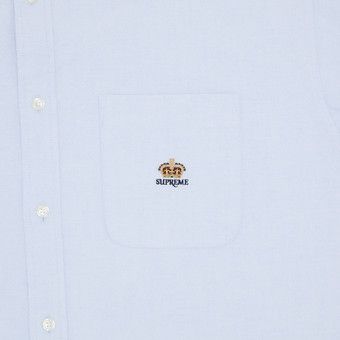 Buy Supreme Loose Fit Flannel Oxford Shirt 'Light Blue' - FW24S2