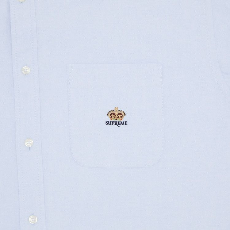 Buy Supreme Loose Fit Flannel Oxford Shirt 'Light Blue' - FW24S2