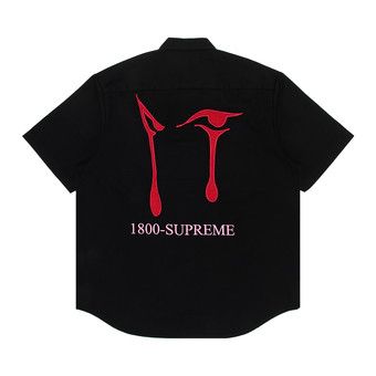 Buy Supreme AOI Eyes Short-Sleeve Work Shirt 'Black