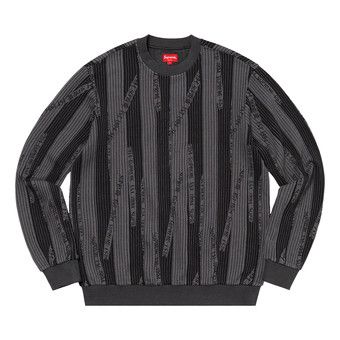 Buy Supreme Textured Stripe Crewneck 