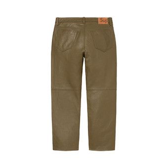 Buy Supreme Leather 5-Pocket Jean 'Olive' - FW21P53 OLIVE | GOAT Buy Supreme Leather 5-Pocket Jean 'Olive' - FW21P53 OLIVE | GOAT