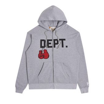 Buy Gallery Dept. Boxing Merch Zip Hoodie 'Heather Grey