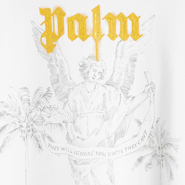 Buy Palm Angels Angel Pencil Tee 'White/Light Orange