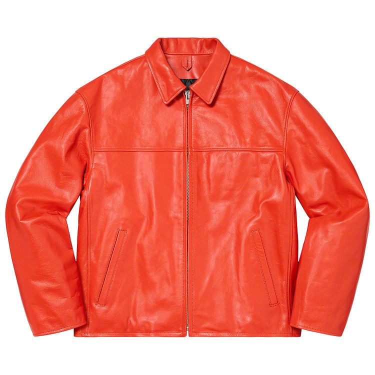 Buy Supreme x Yohji Yamamoto Leather Work Jacket 'Orange