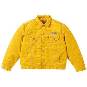 Buy Supreme x Levi's Nylon Trucker Jacket 'Yellow' - FW19J7 YELLOW