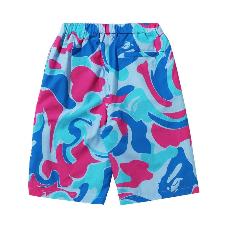 Bape Marble Camo Shorts Blue