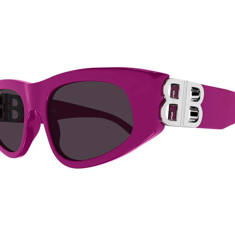Balenciaga Cat Eye Sunglasses Fuchsia/Silver/Grey