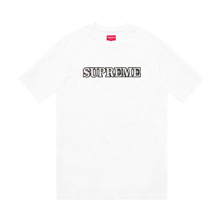 Buy Supreme Floral Logo Tee 'White' - FW18KN57 WHITE | GOAT